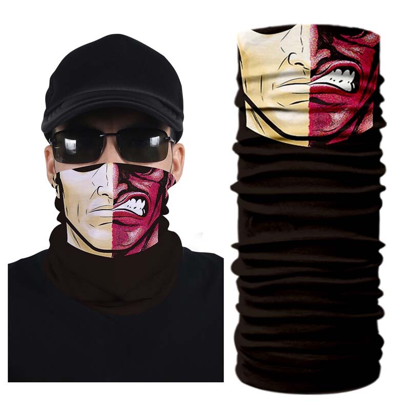 UV Protection Skull Clown Joker Balaclava Neck Gaiter Scarf Breathable Face Mask