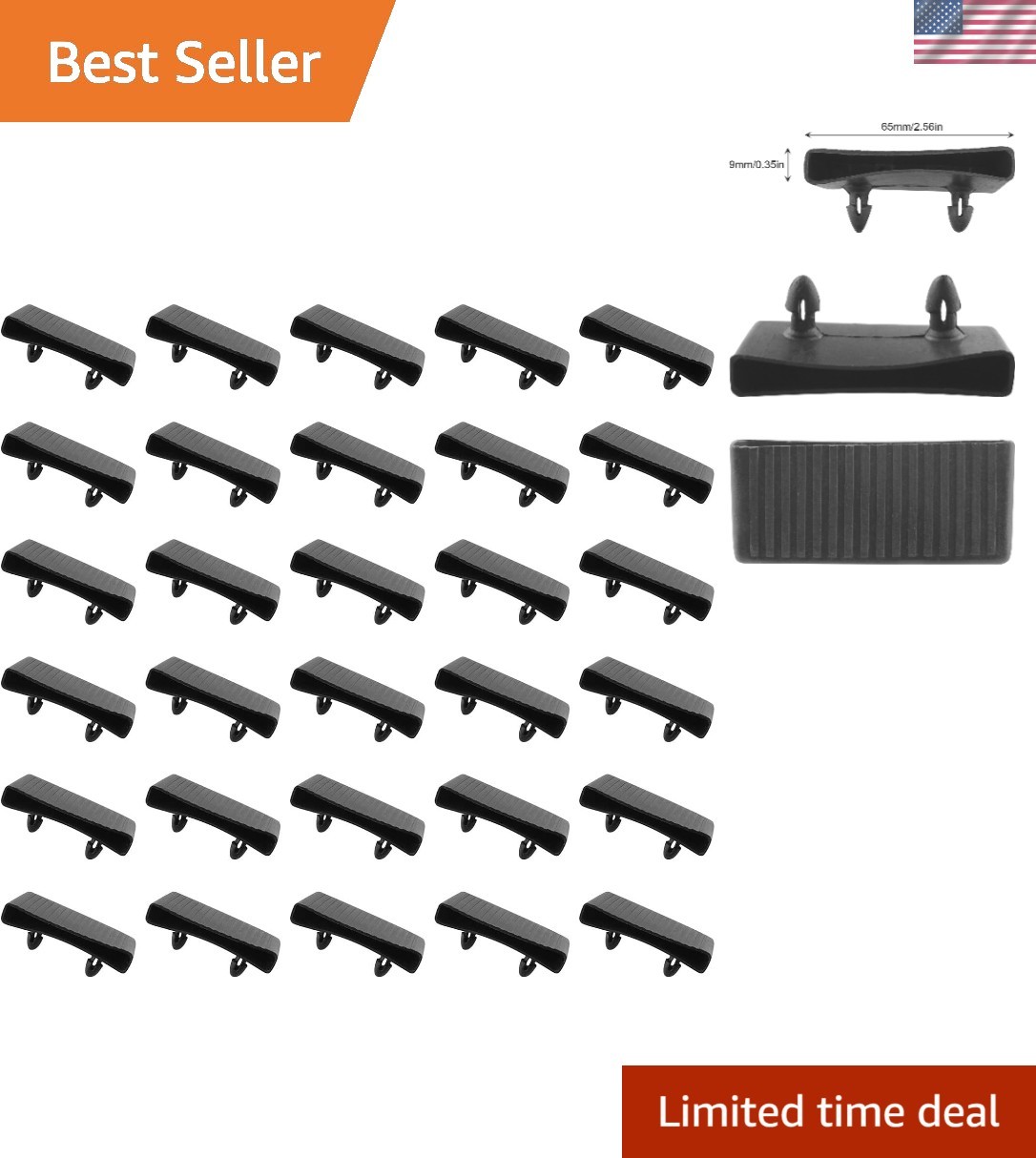 Durable 30pcs Bed Slat Holders 65x9mm - Effortless Installation & Stability