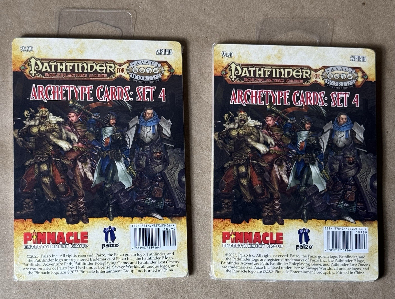 2 Packs of Pathfinder for Savage Worlds Archetype Cards Set 4 - EN - S2P11516
