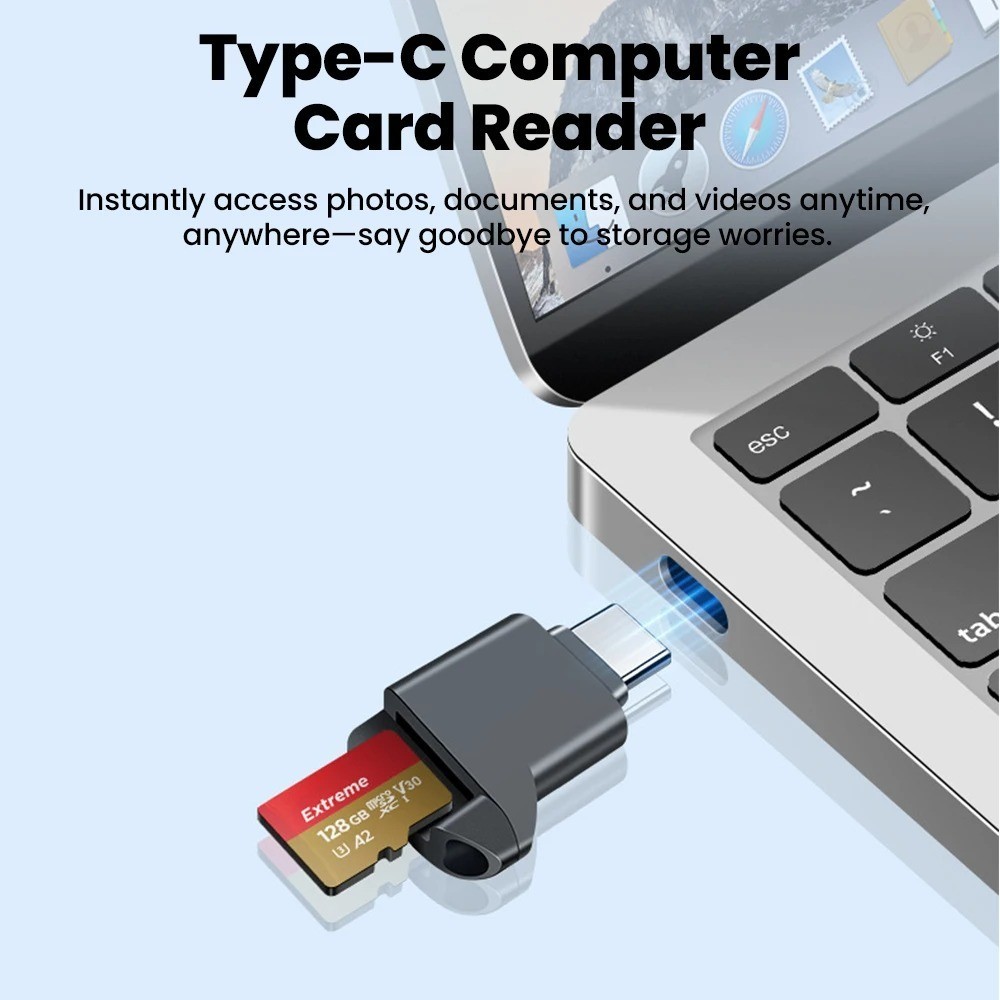 Mini USB C Type C 2.0 Card Reader SD Micro TF Memory Adapter Phone Laptop