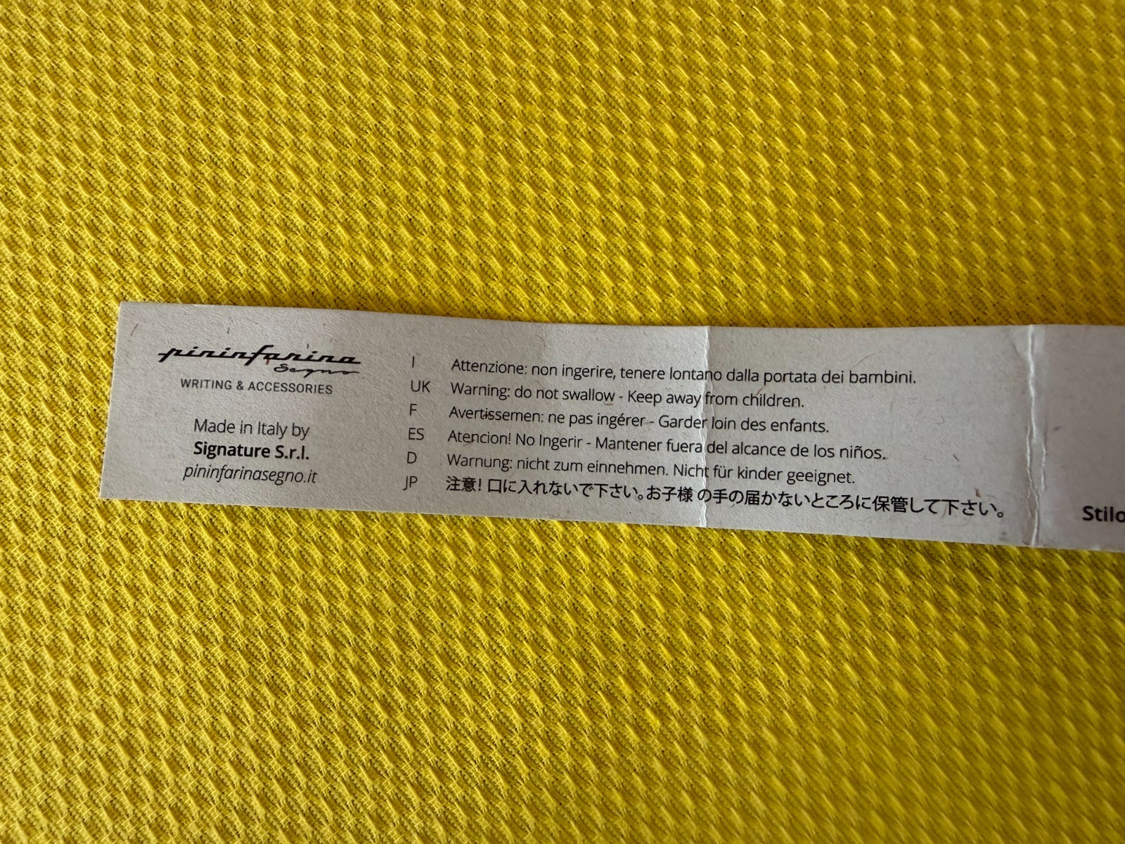 Pirinfarina Stylus-apparently never used except to test