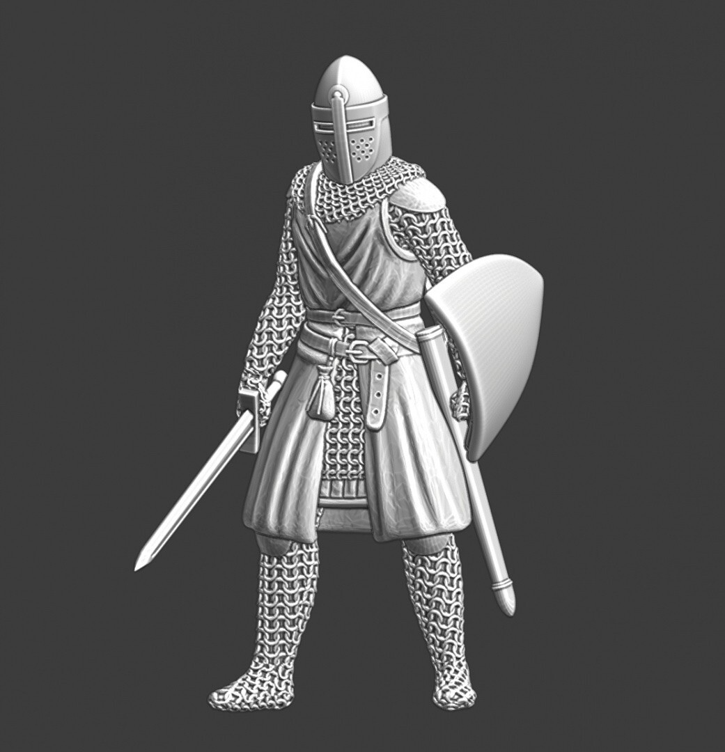 Northern Crusades Miniatures Medieval Crusader Order Foot Knight Infantry 28mm +
