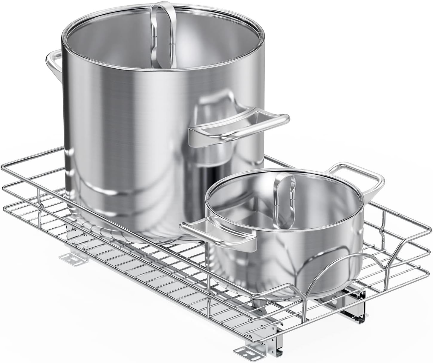 Pull Out Cabinet Organizer And Storage 11" W X 18" D Slide Out Shelf