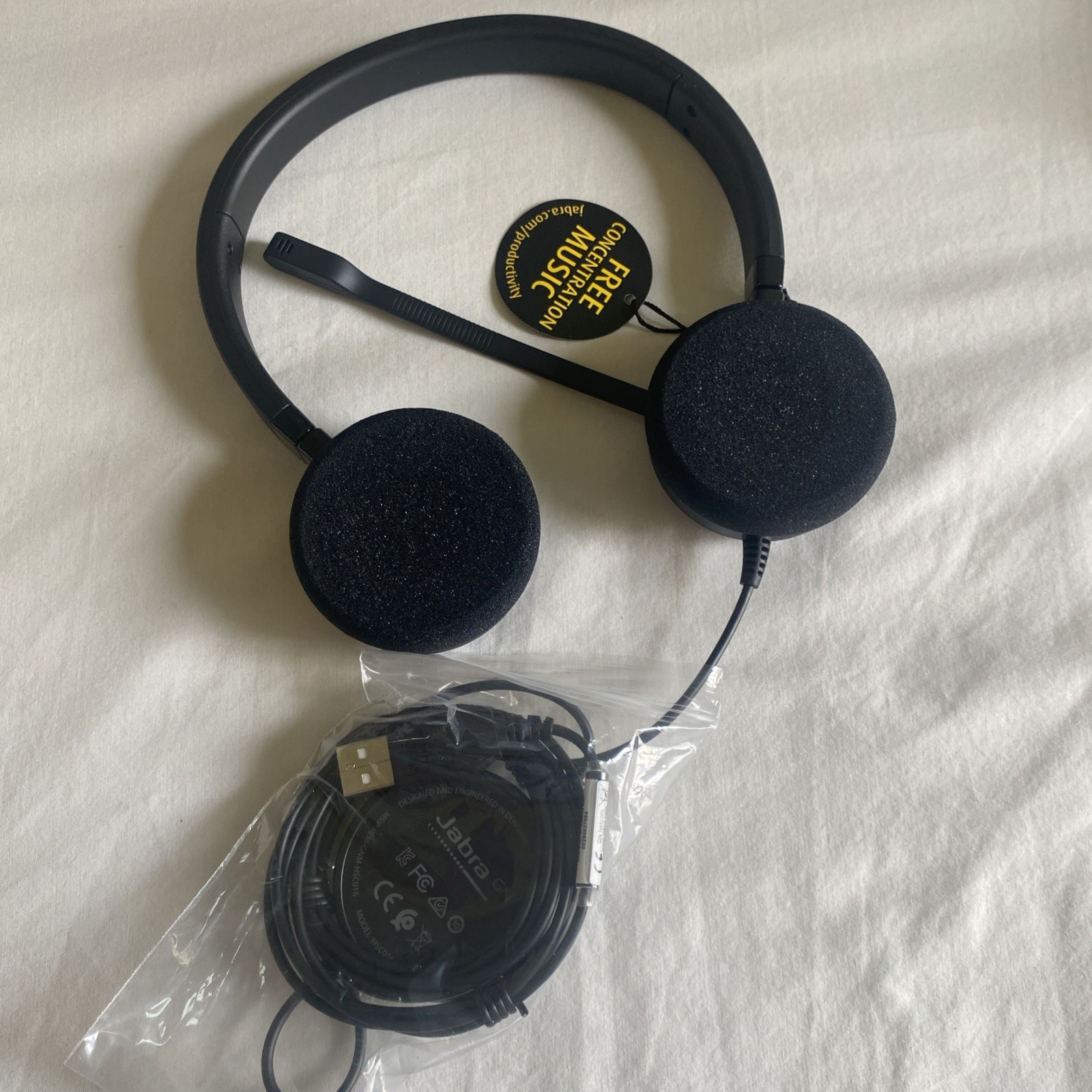 Jabra GN HSC016 USB Headset with Microphone USB Corded Black New Without Box