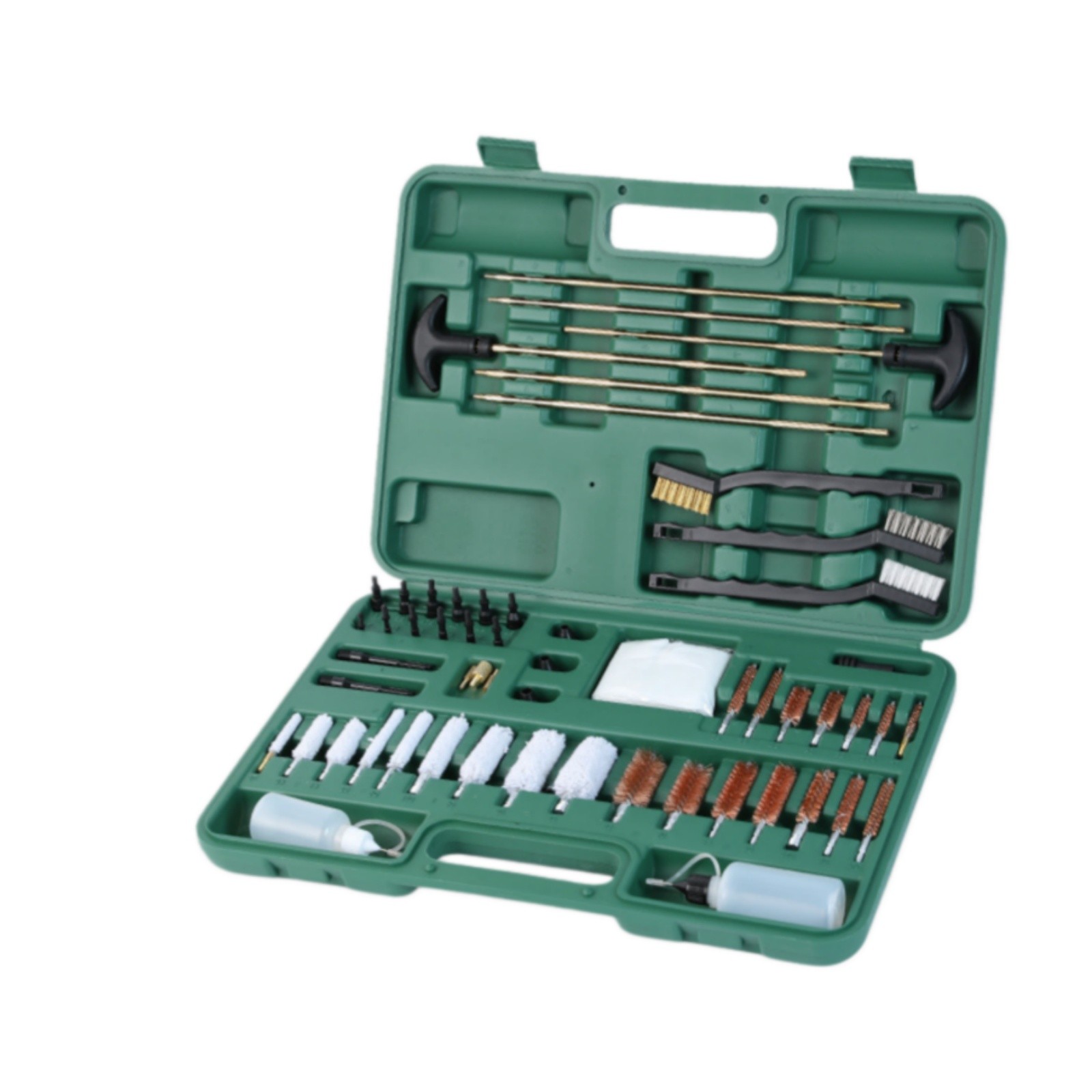 58-Piece Gun Cleaning Kit Brass Rod Set Bore Brushes w/ Case Multi Caliber
