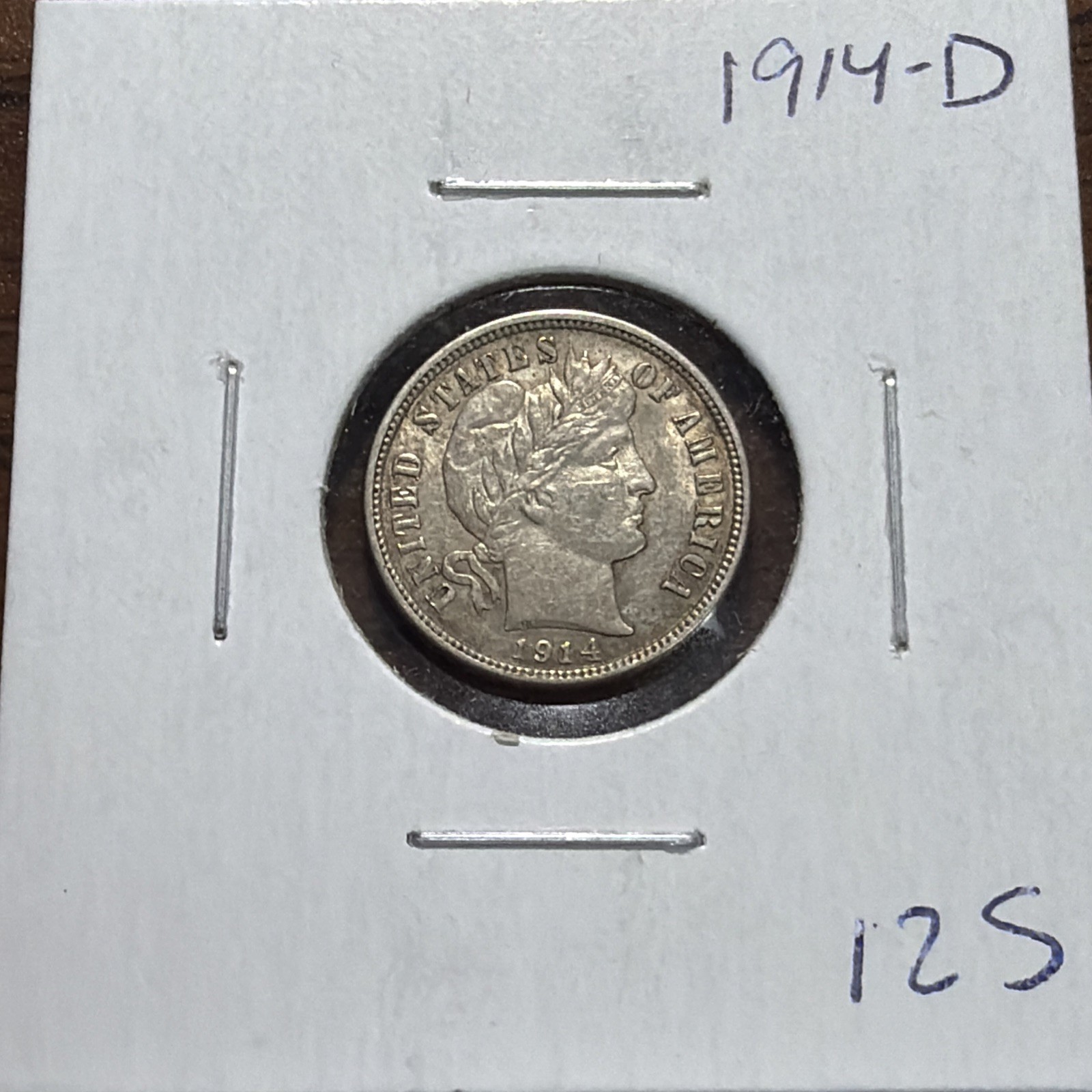 1914 P Barber Silver Dime 10C Coin Collection