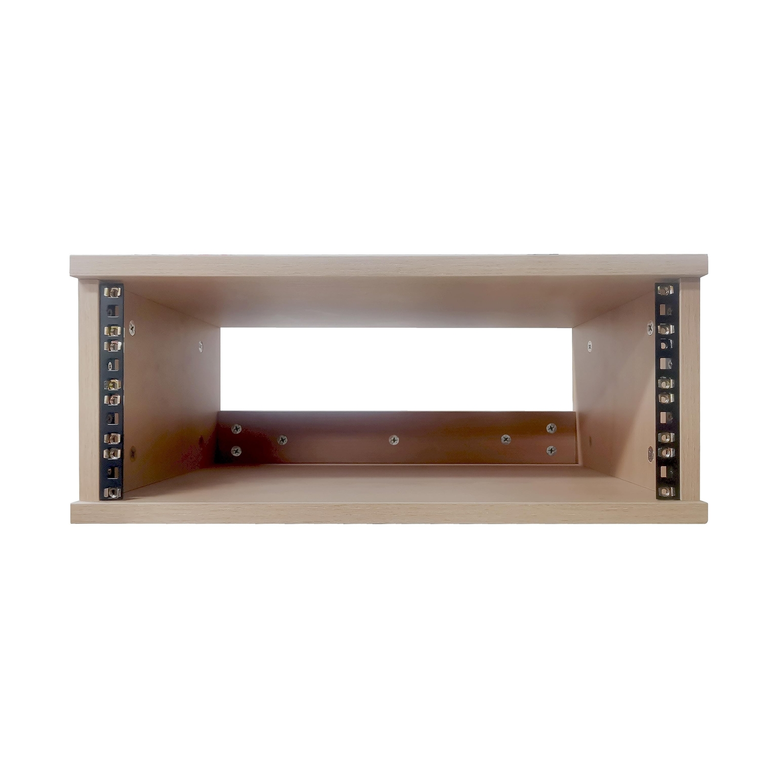 FMUSER 4U Wooden Desktop Studio Rack, Standard Rack for Equipment in Golden O...