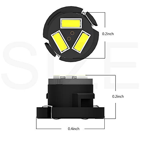SMD AC Climate Heater Control LED Light Bulbs Kit Replacement for Dodge White
