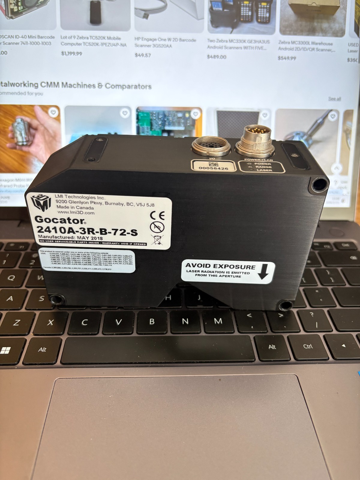 LMI Technologies Gocator 2410A-3R-B-72-S  ，Light use UPS Worldwide Expedited