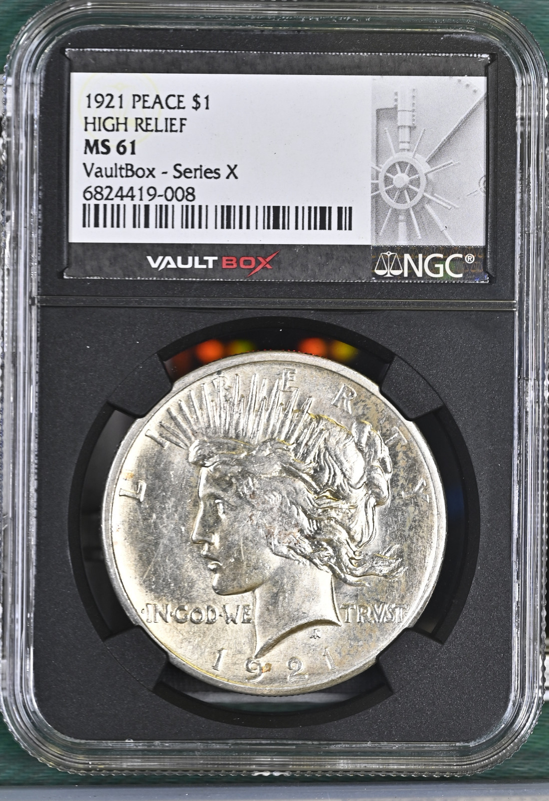 1921 Peace Silver Dollar NGC MS-61 HIGH RELIEF