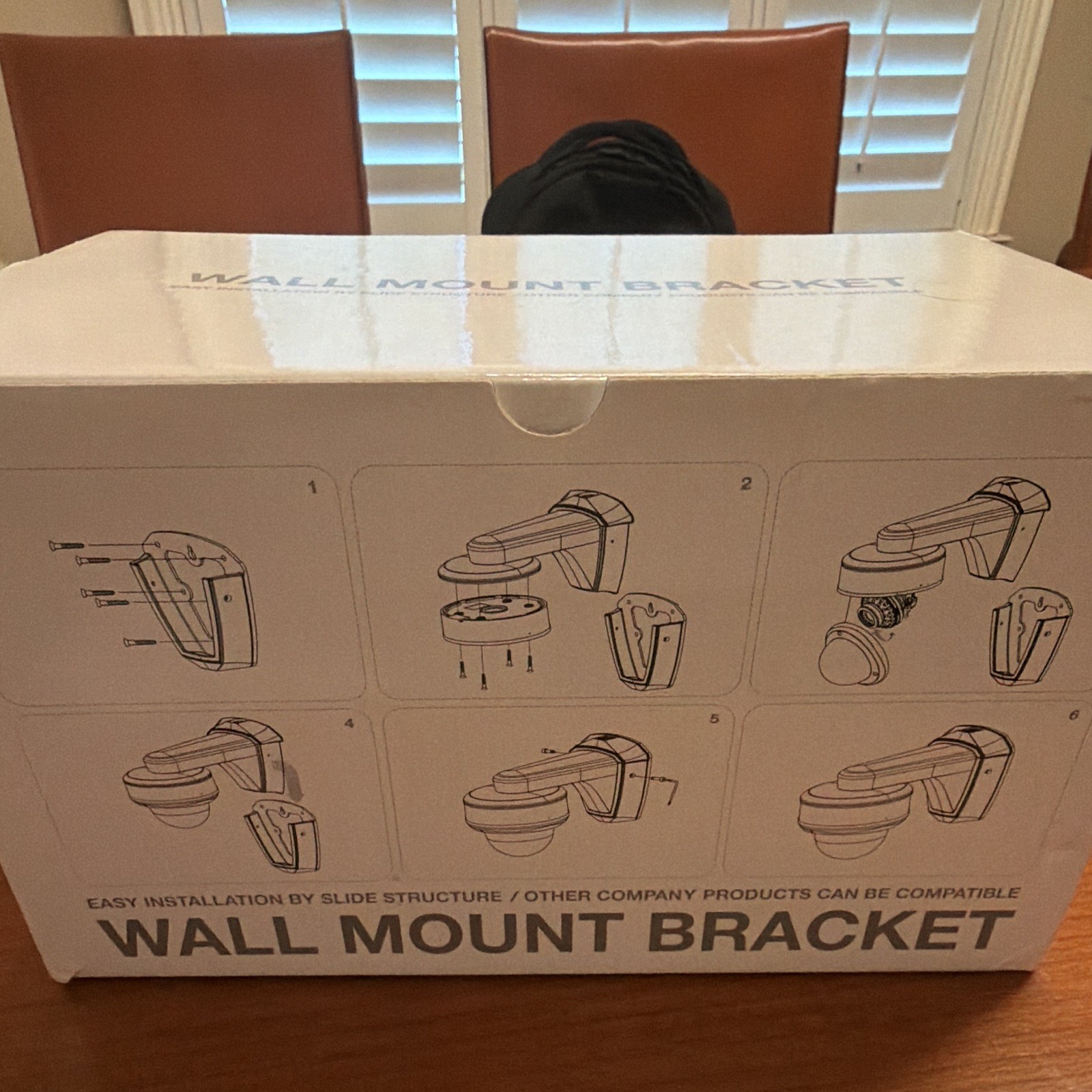 WB221-WW White Wall-Mount Surveillance Camera Bracket, Universal Compatible
