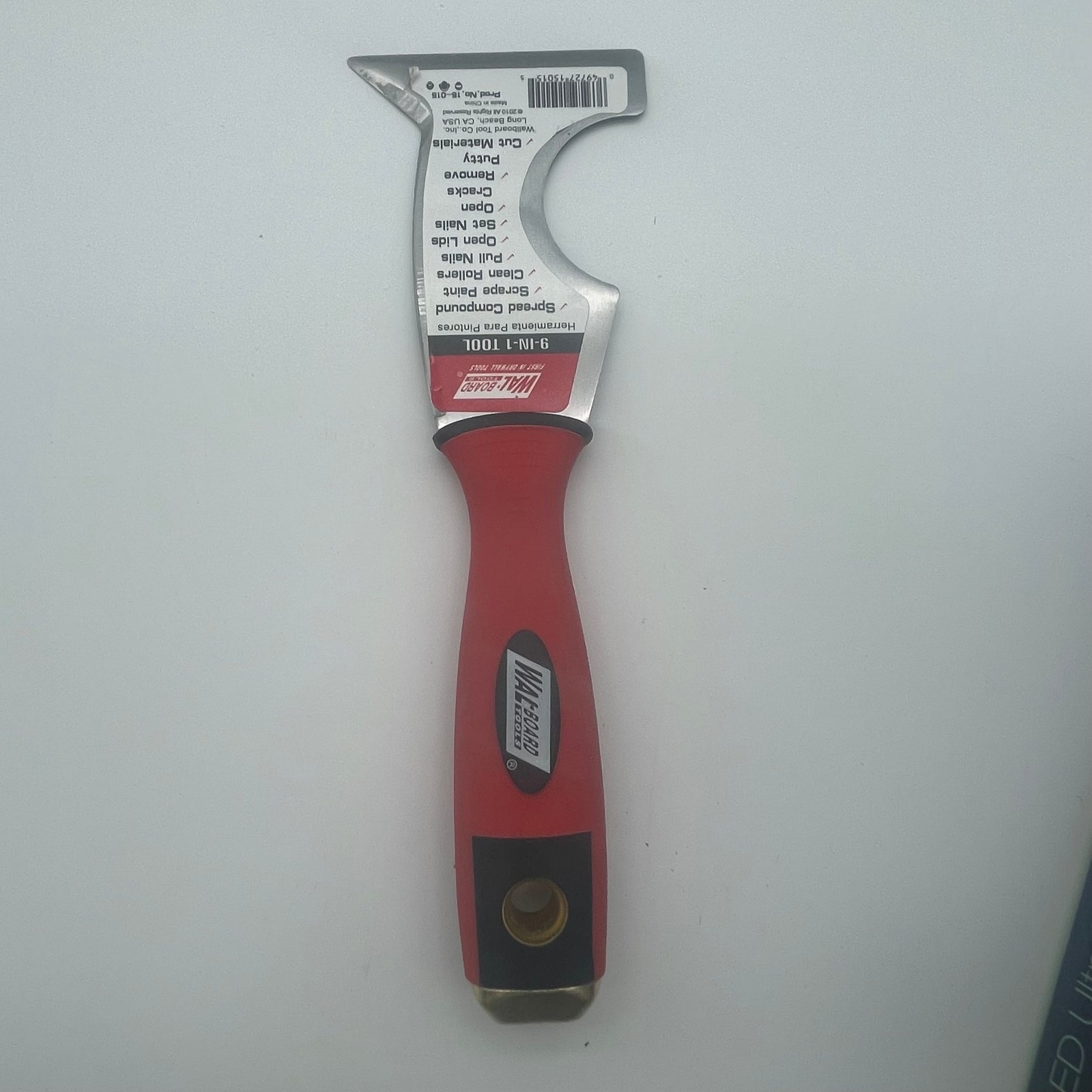 WAL-BOARD TOOLS Soft Grip Hammer-End 9-in-1 Painter's Multi-Tool