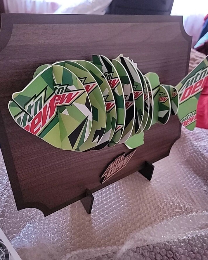 Mountain Dew Mounted Fish Display