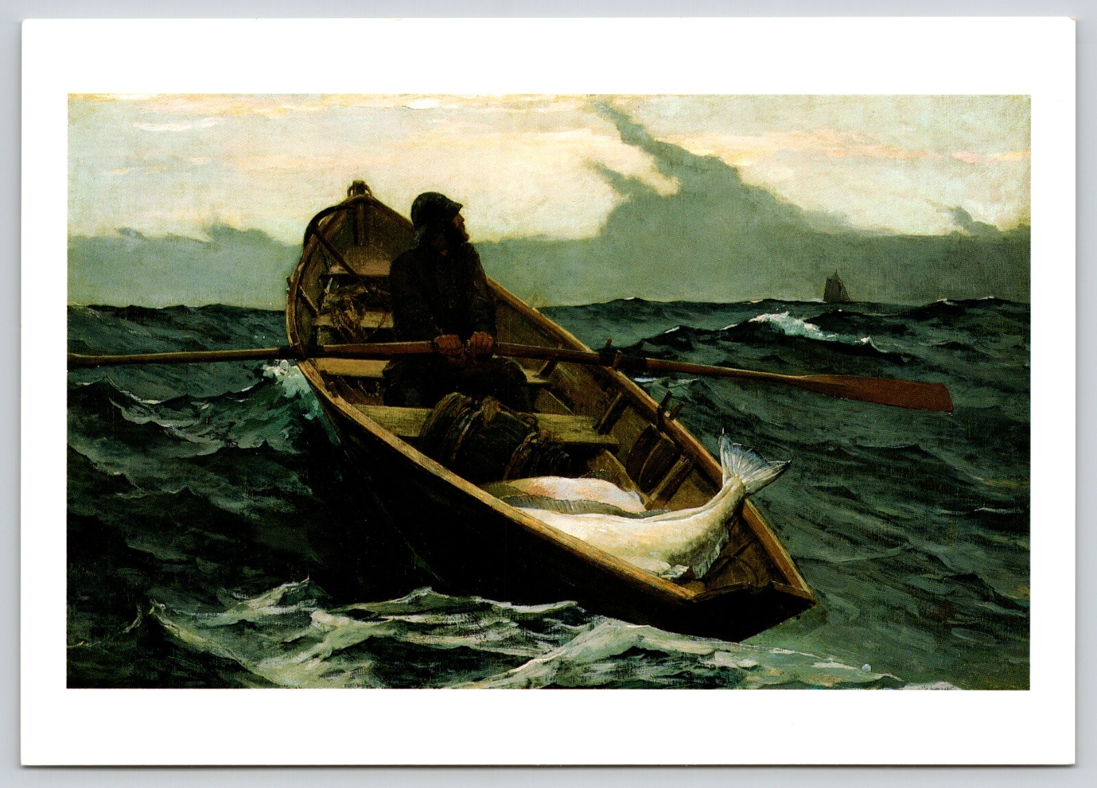 Postcard The Fog Warning by American Winslow Homer Museum of Fine Arts Boston
