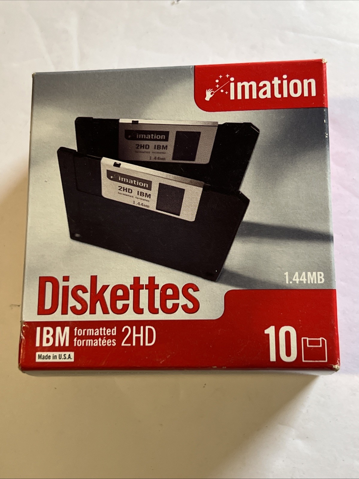 Genuine Imation IBM Formatted 2HD 1.44 Diskettes (10 Pack) Sealed Box