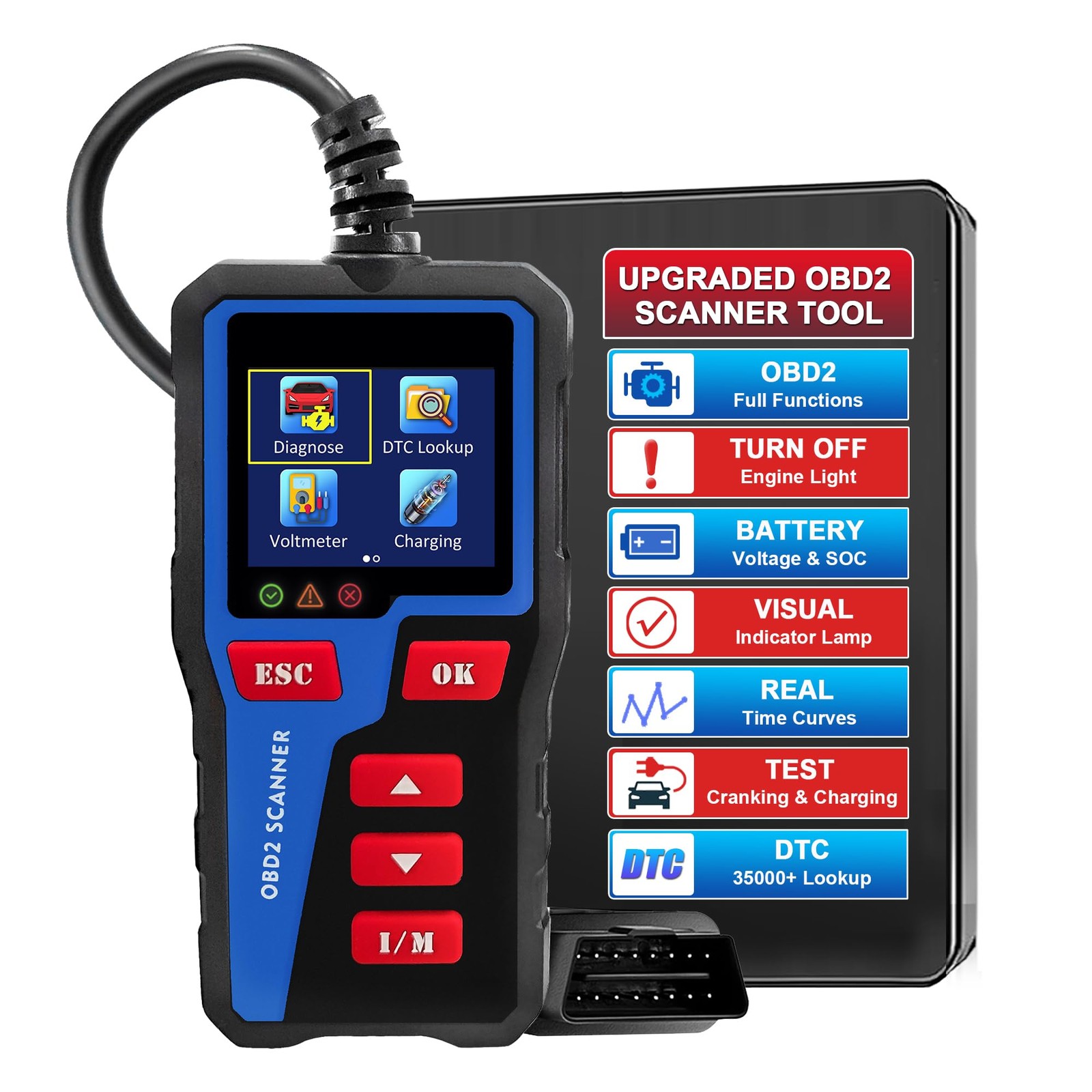 AT300 Car Code Reader Code Scanner Check Engine Fault for All OBDII Protocol