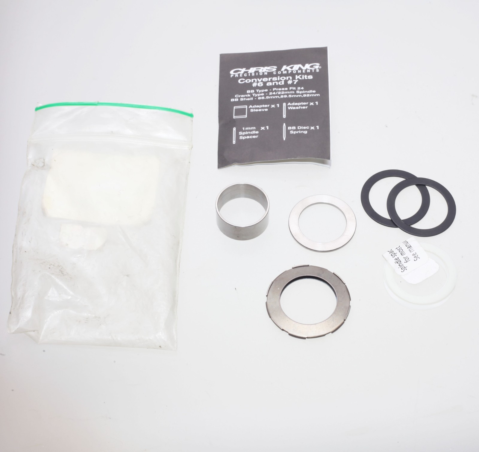Chris King PBB025 Bottom Bracket Conversion Kit #6 Stepped MTN Cranks, 73mm