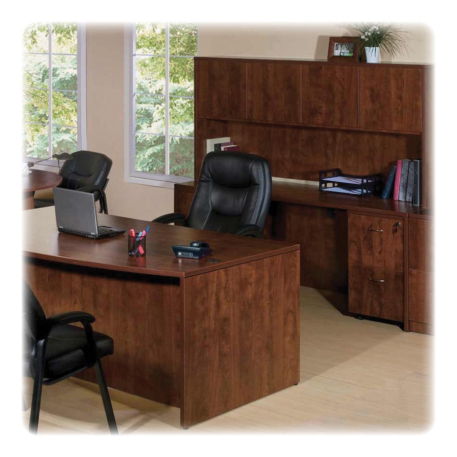 Lorell LLR69426 Essentials Bridge 42" Cherry Laminate