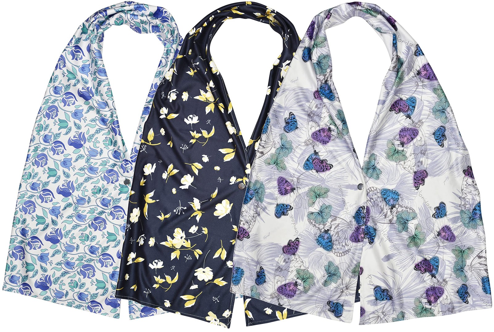 Celley 3 Pack Adult Bib Dining Scarf For Women Washable Microsuede Material