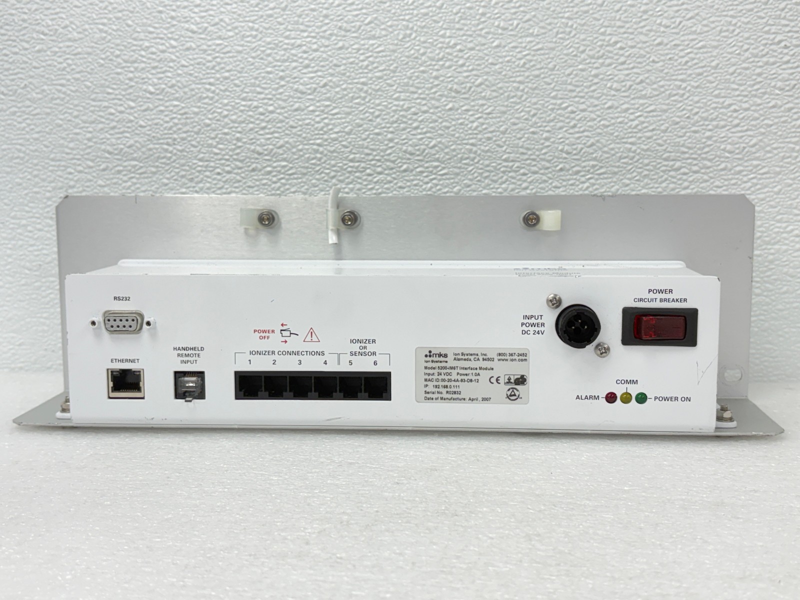 Pre Owned | MKS 5200-IM6T V3.0 Interface Module Only - White