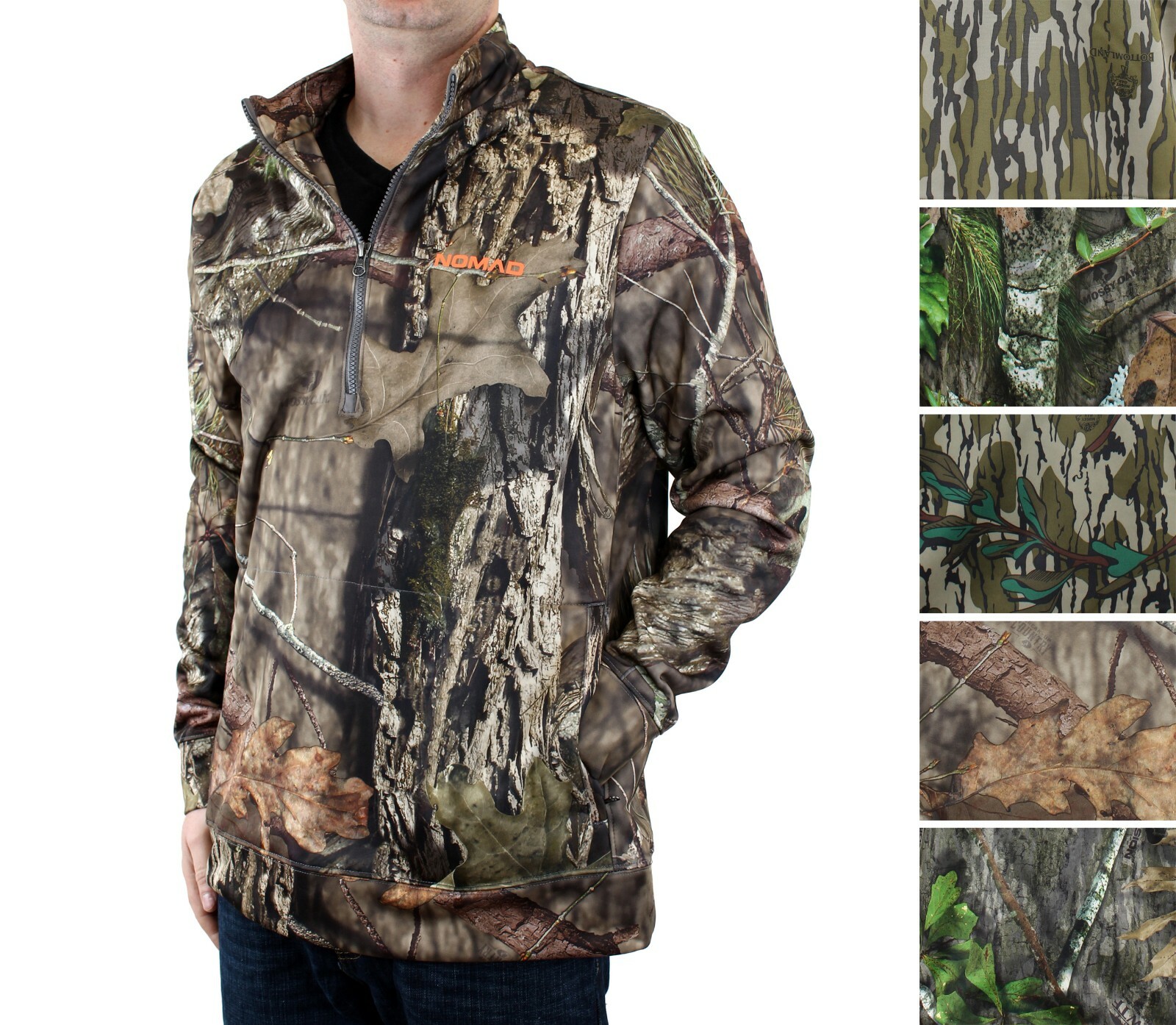 Nomad Men's Slaysman Pullover Hunting Jacket Fleece Lined Mossy Oak Polyester