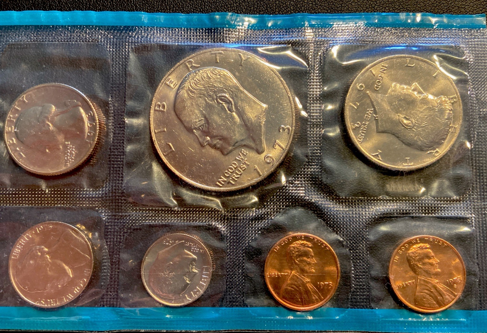 1973 Philadelphia Set of Mint Coins Ike Dollar Included