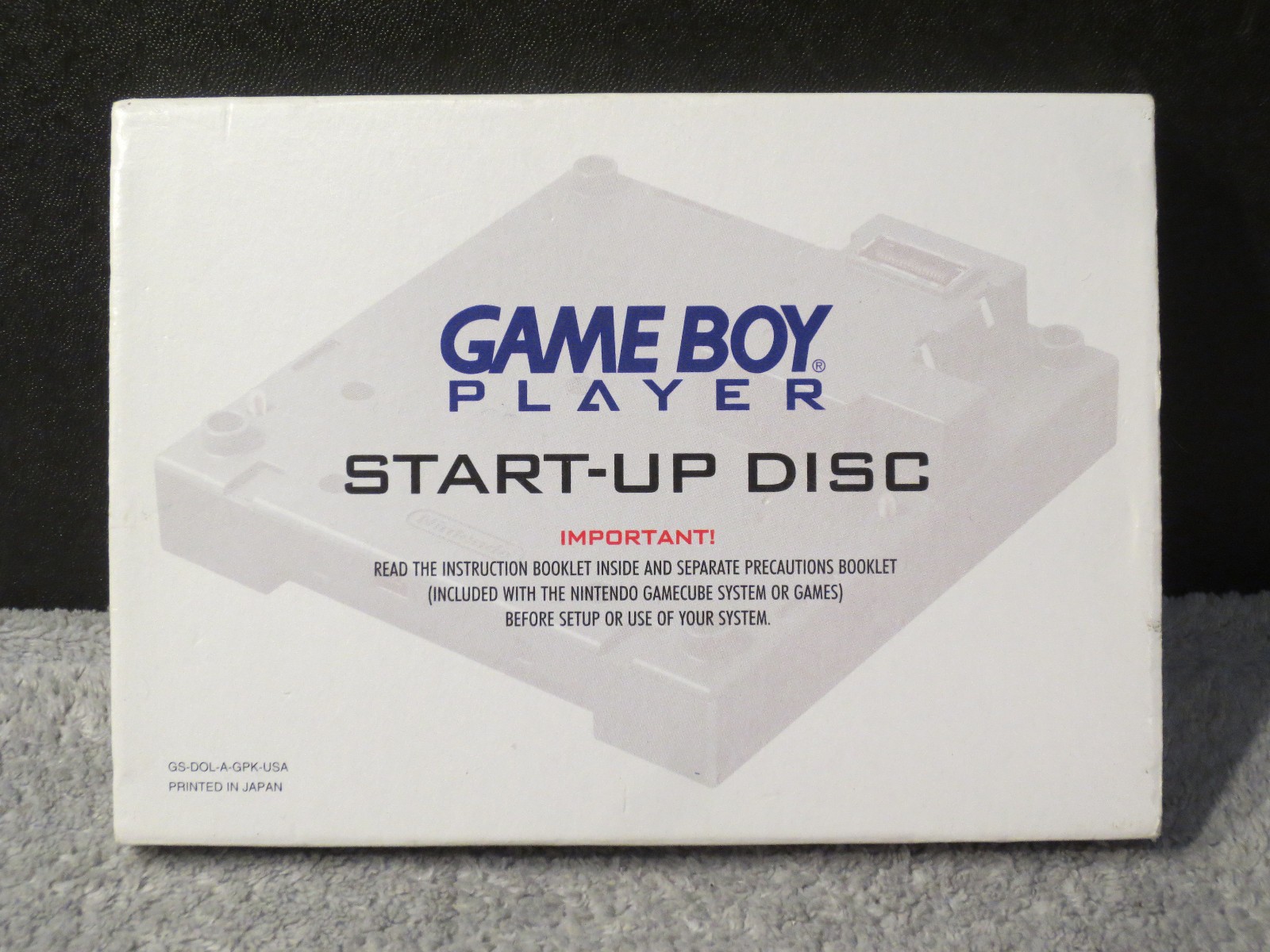 Nintendo GameCube Gameboy Player Start-Up Disc with Manual & Memory Card- Tested