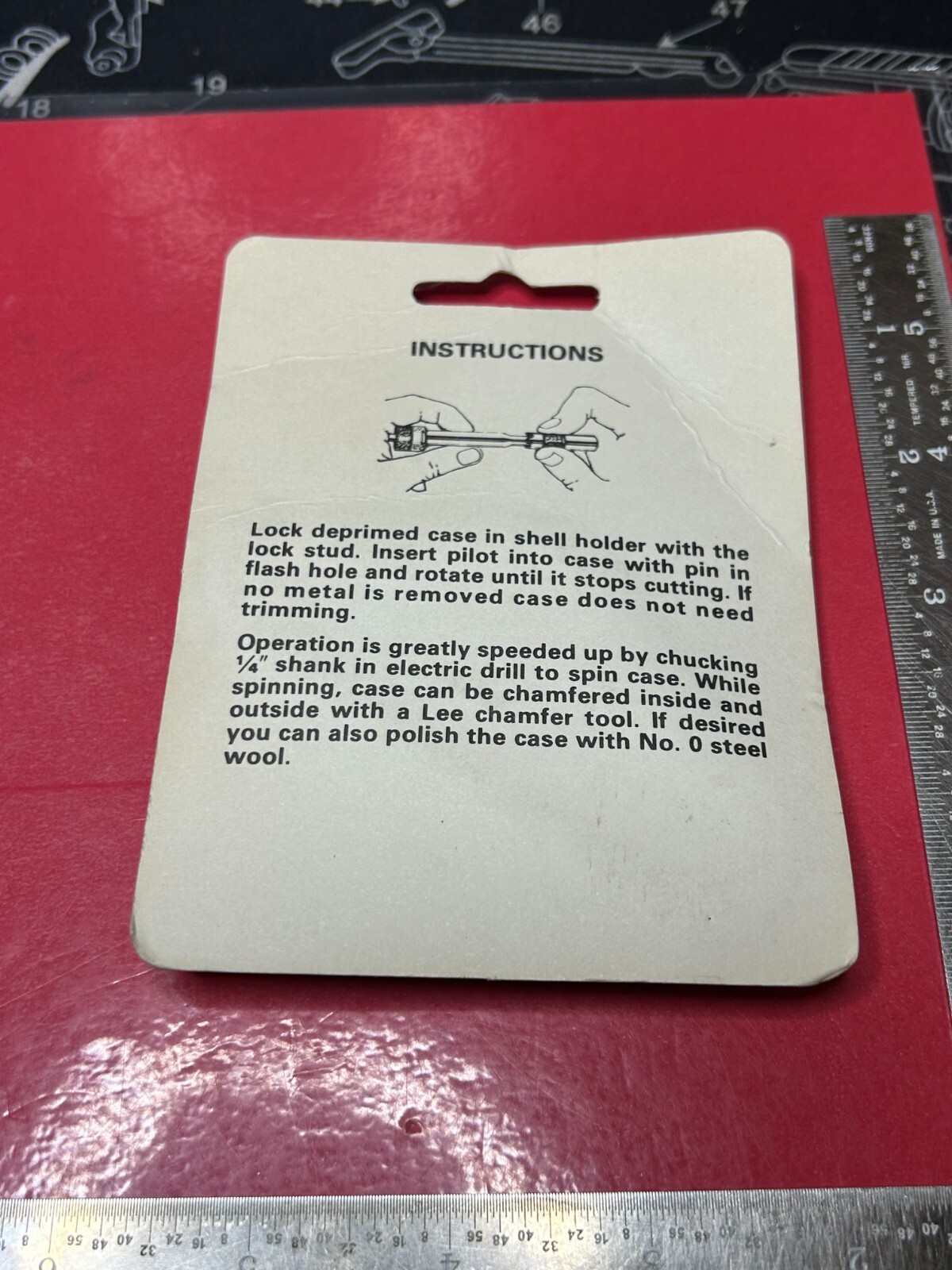 Lee case length gauge and shell holder for trimmer #90165 .375 WIN NEW