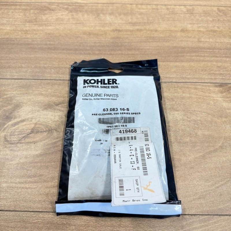 New KOHLER OEM NOS PRE CLEANER / 63-083-16-S