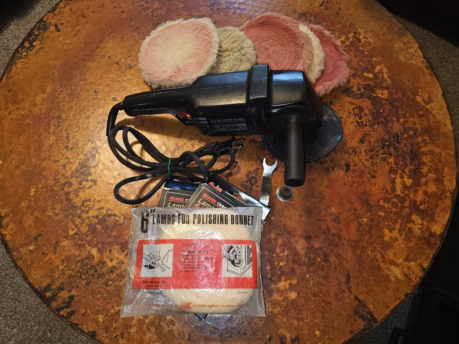 Craftsman Sears 6” Inch Disc Sander Polisher Buffer 3/8 HP