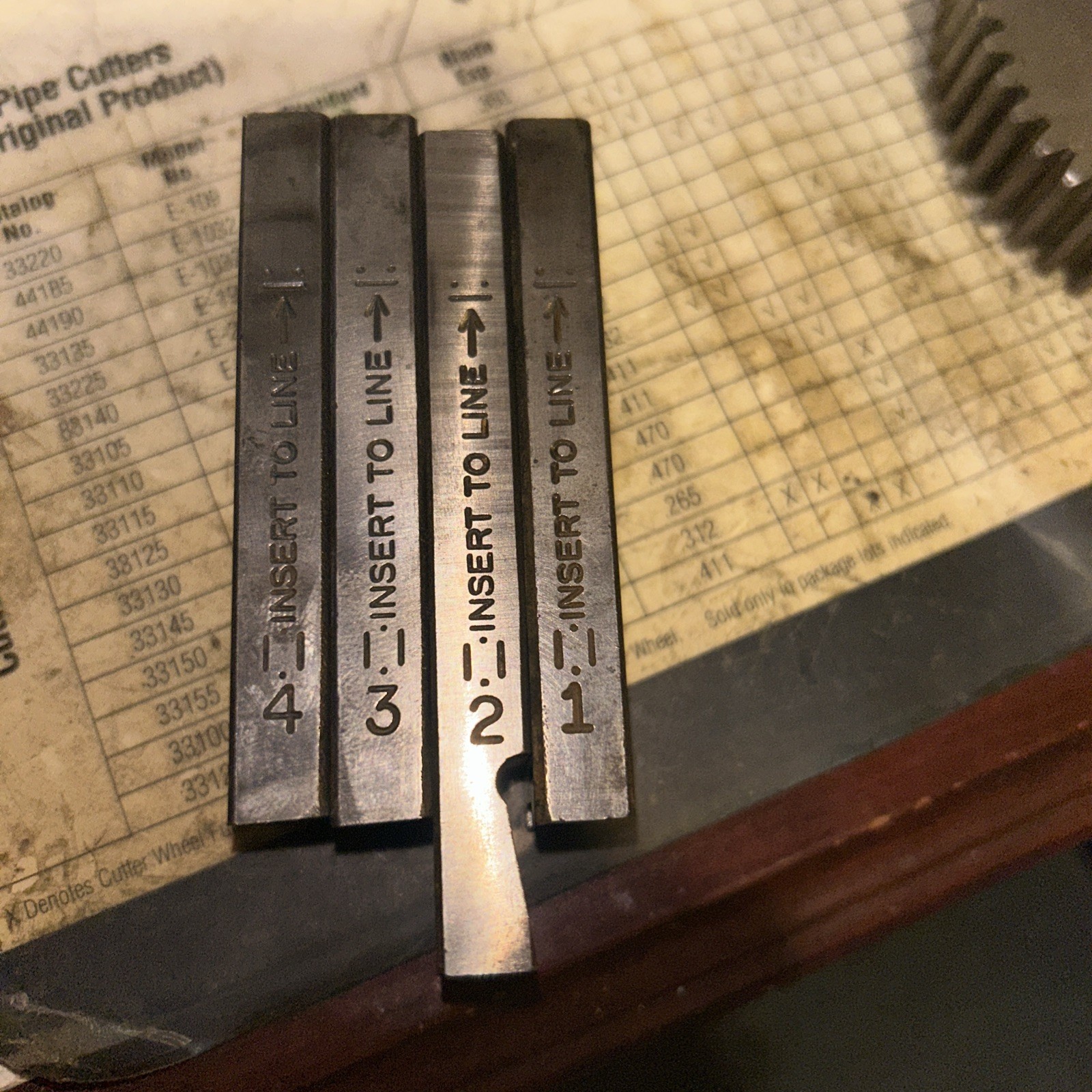 Ridgid 1"-2" bevel dies 37-1/2 degree 50960