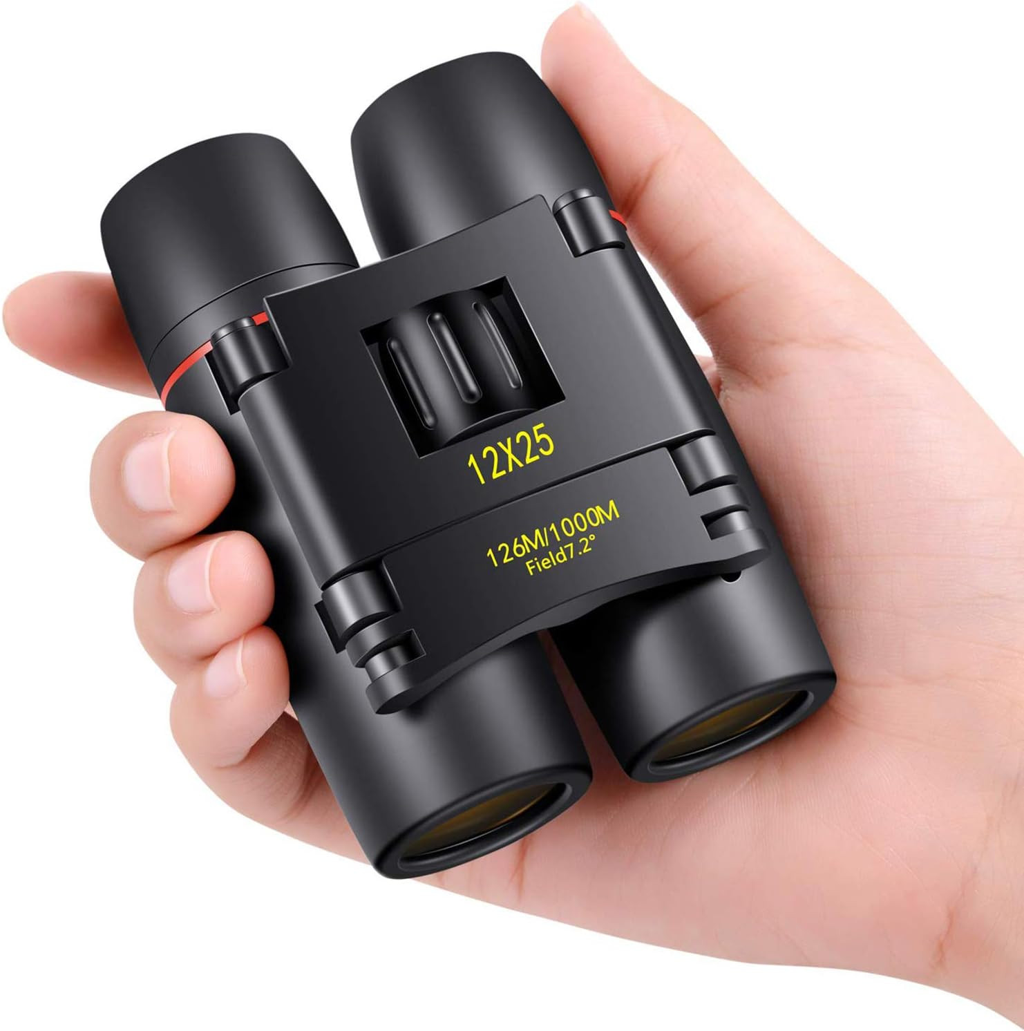12X25 Small Pocket Binoculars Compact Adults, Mini Kids Binoculars Boys for Bird