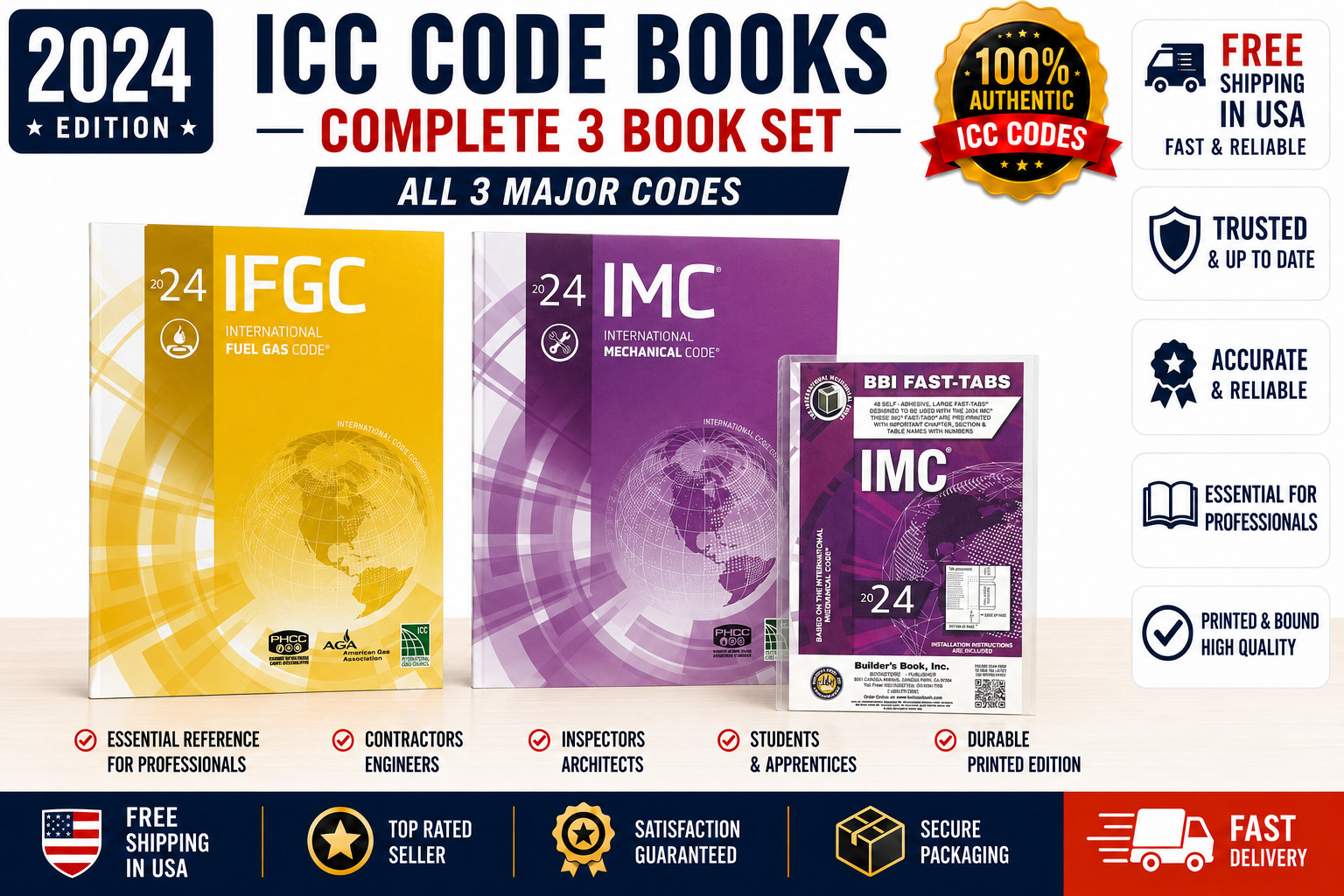 2024 IFGC & IMC Code Book Set + IMC BBI Fast Tabs ICC International Codes
