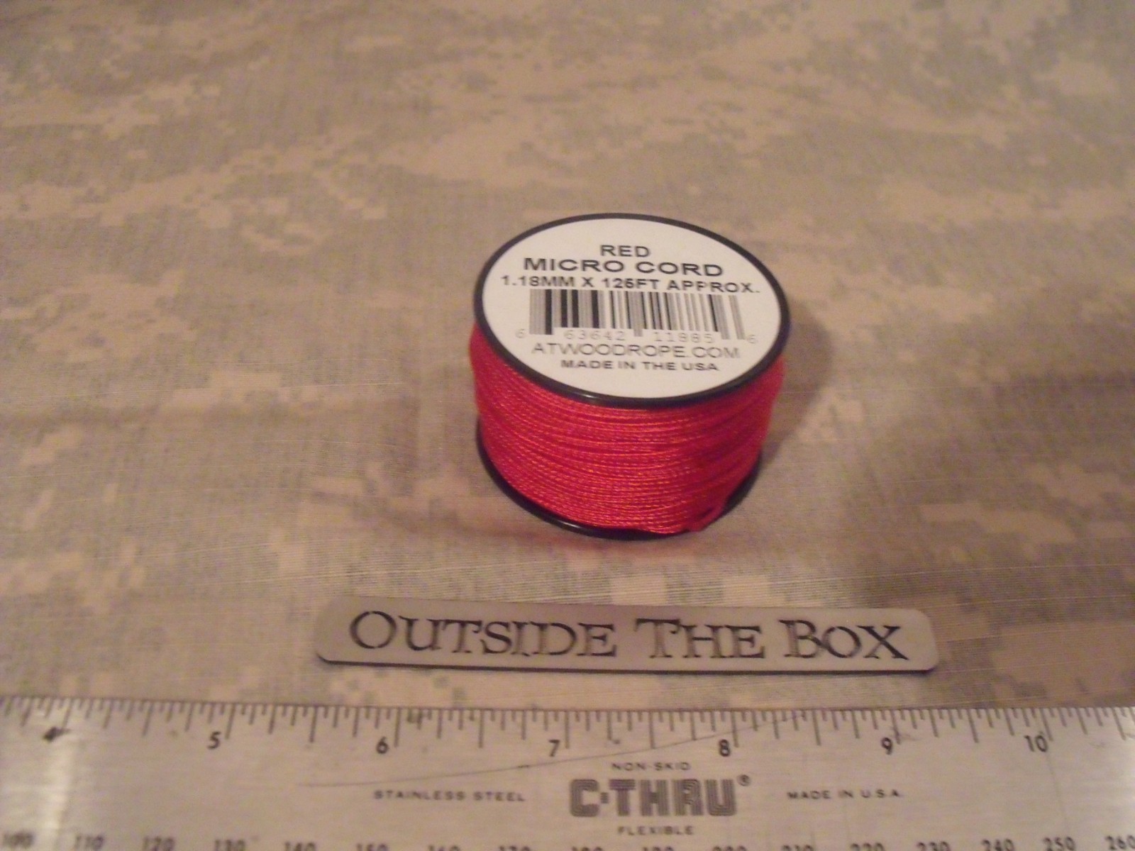 Emergency/Survival:  Micro Cord REFILL - RED , Atwood Rope, 125 Feet
