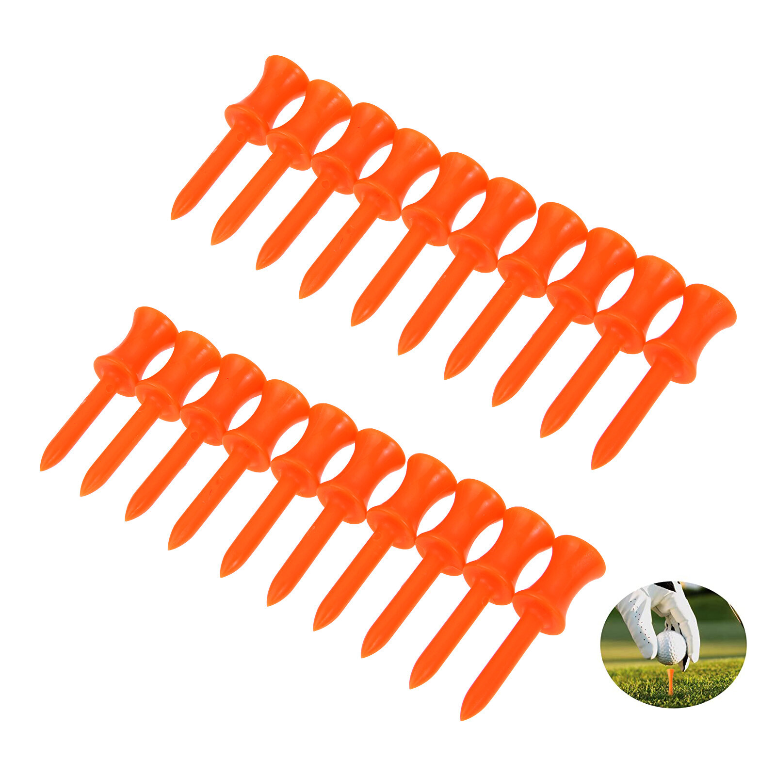 New 48mm Golf Tees Step Down Plastic Graduated Castle Tee Height Control 100pcs