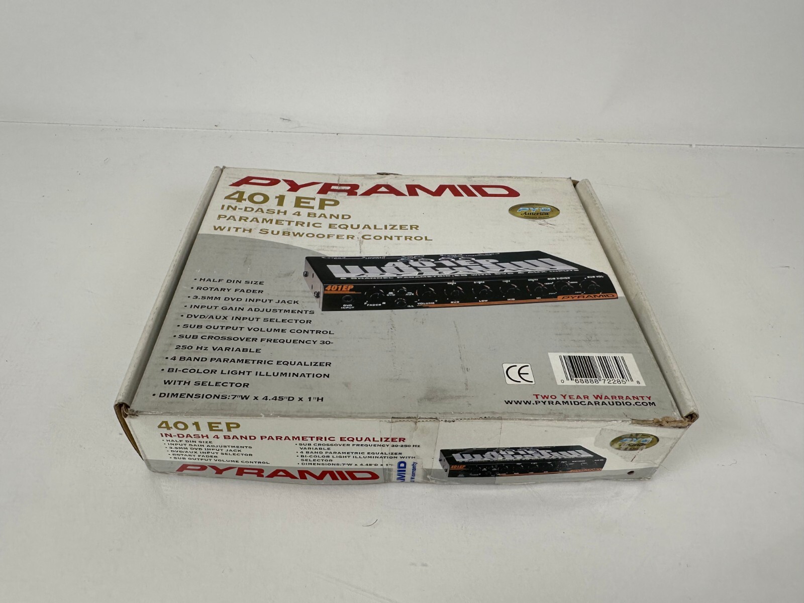 (NEW) Vintage Pyramid 401-EP In-Dash 4 Band Parametric Equalizer