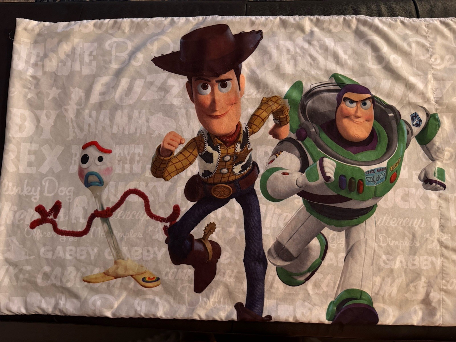 Vintage Toy Story Disney Buzz Woody Pillow Case Double Sided Set Of 3 EUC