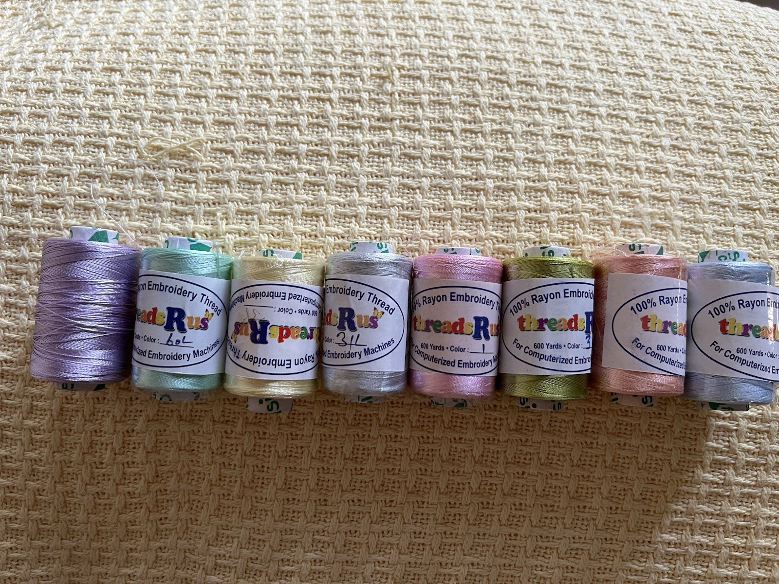 embroidery thread spools