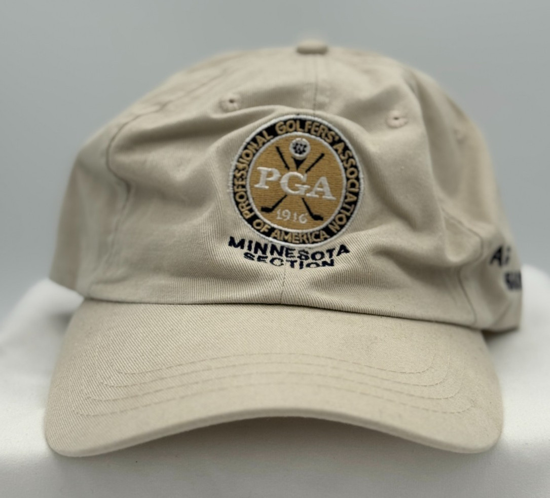 PGA Minnesota Section Strap Back Golf Hat / Cap - OSFA  - NEW - Tan - NEW