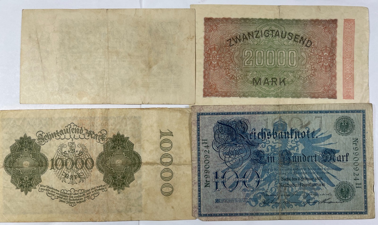 Germany 7 Diff. old notes mixed grades (#751)