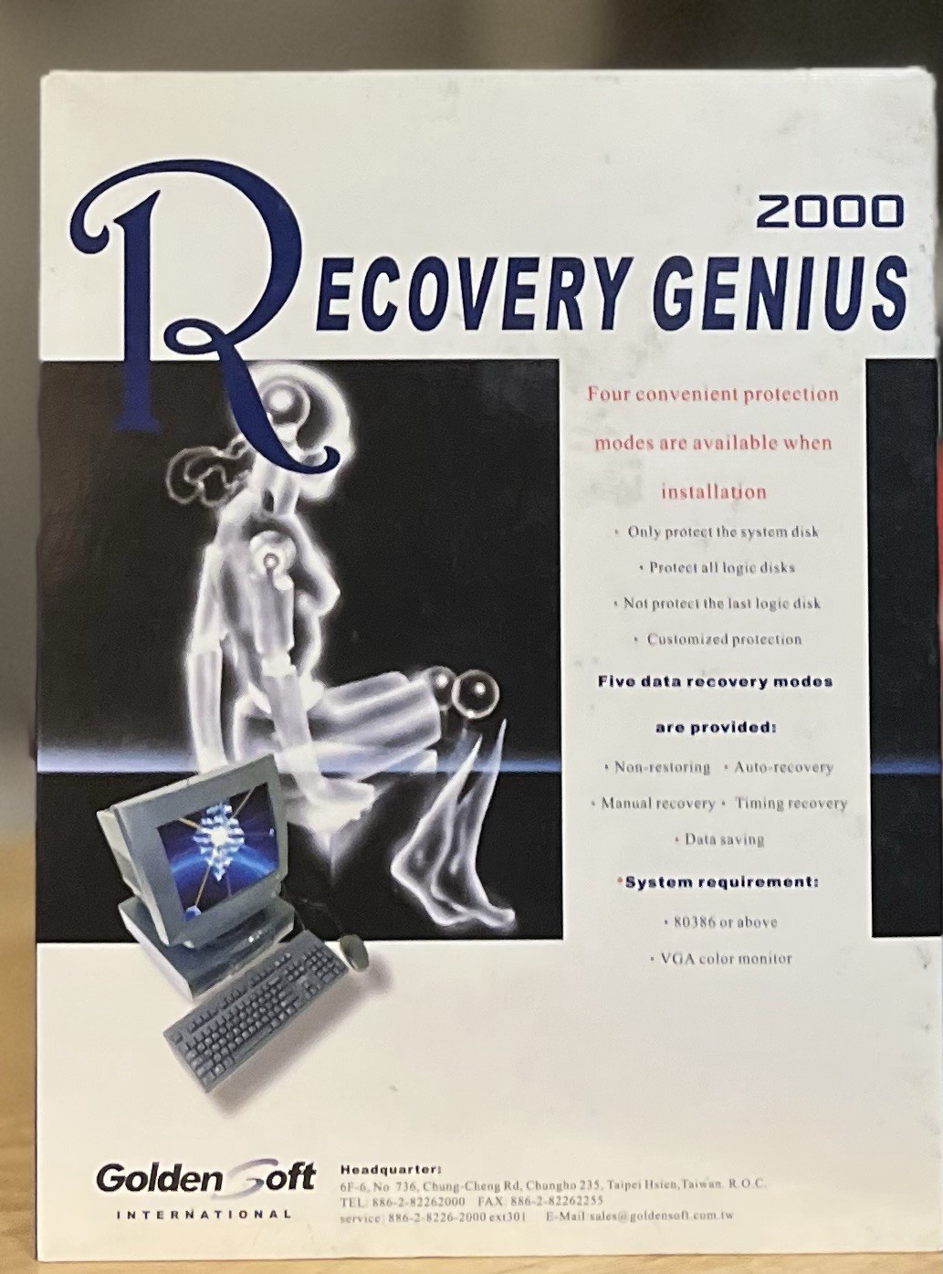 Recovery Genius 2000 Data Utility Tool PC CD-ROM WIN Golden Software Sealed