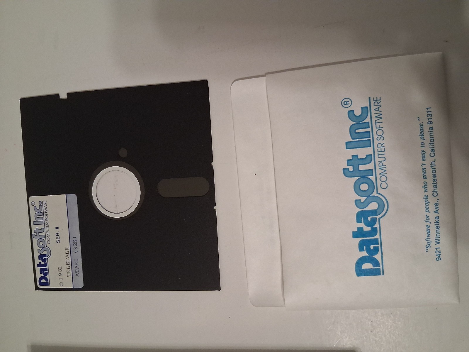 1982 TELE-TALK by DataSoft Telecommunications Software for Atari 400/800 32K Op