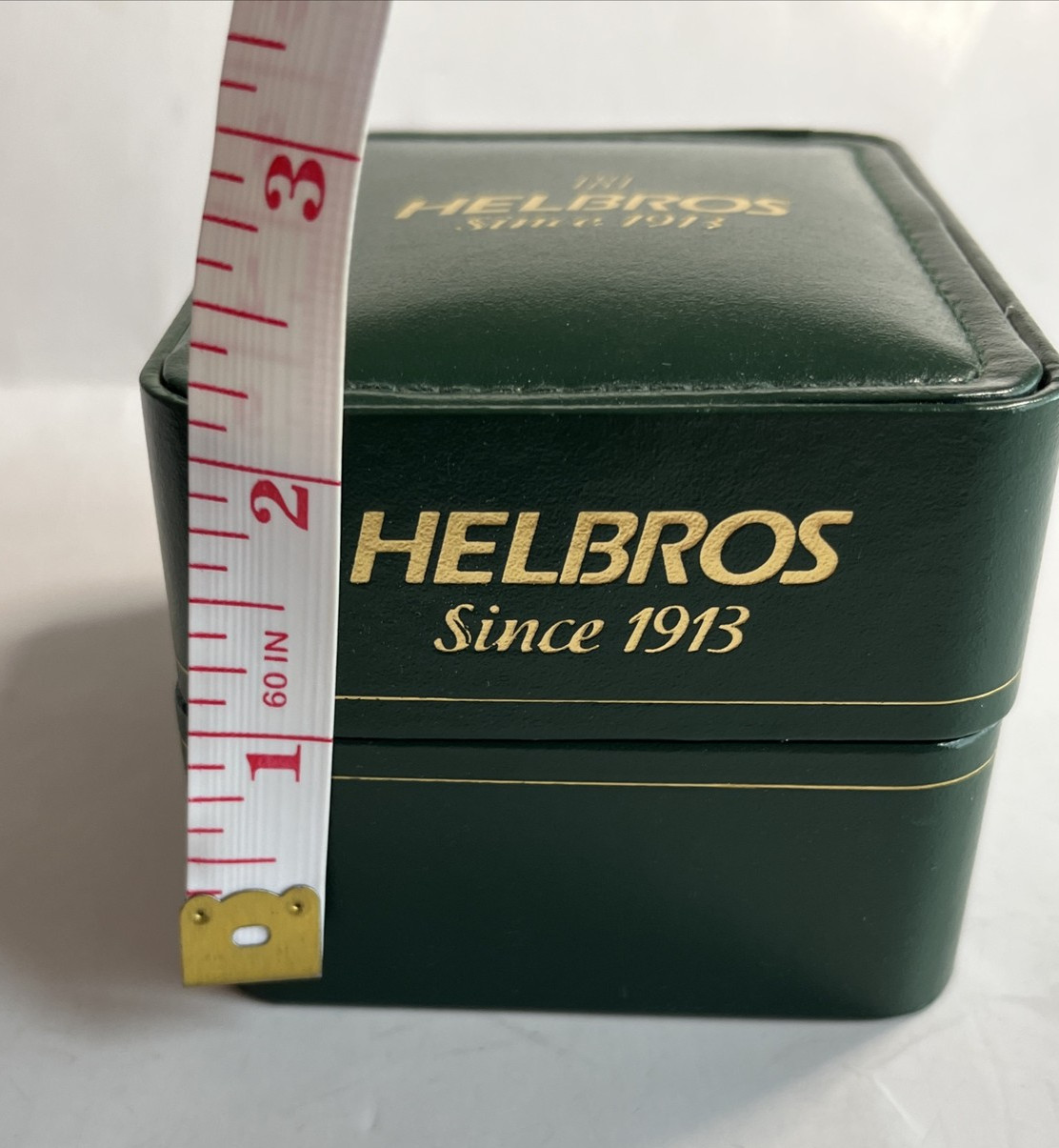 Vintage HELBROS Green LDS HARD SHELL DISPLAY BOX