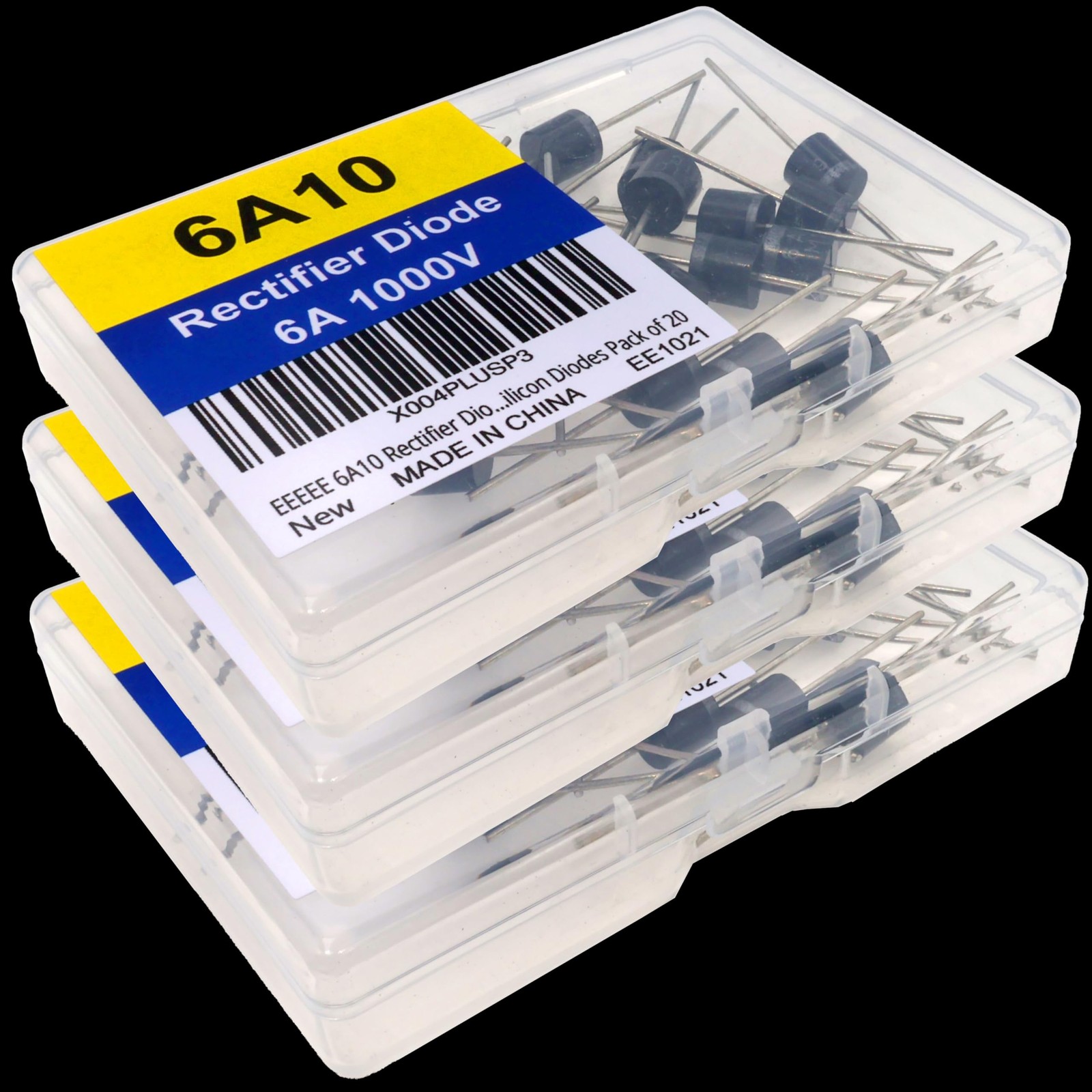 6A10 Diode Rectifier Diode 1000 Volt 6 Amp Electronic Silicon Diodes high-Cur...