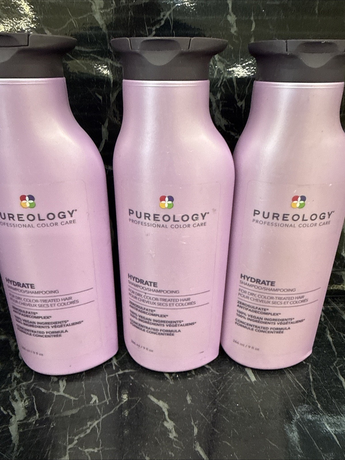 3x Pureology Hydrate Shampoo - 9 oz - NEW