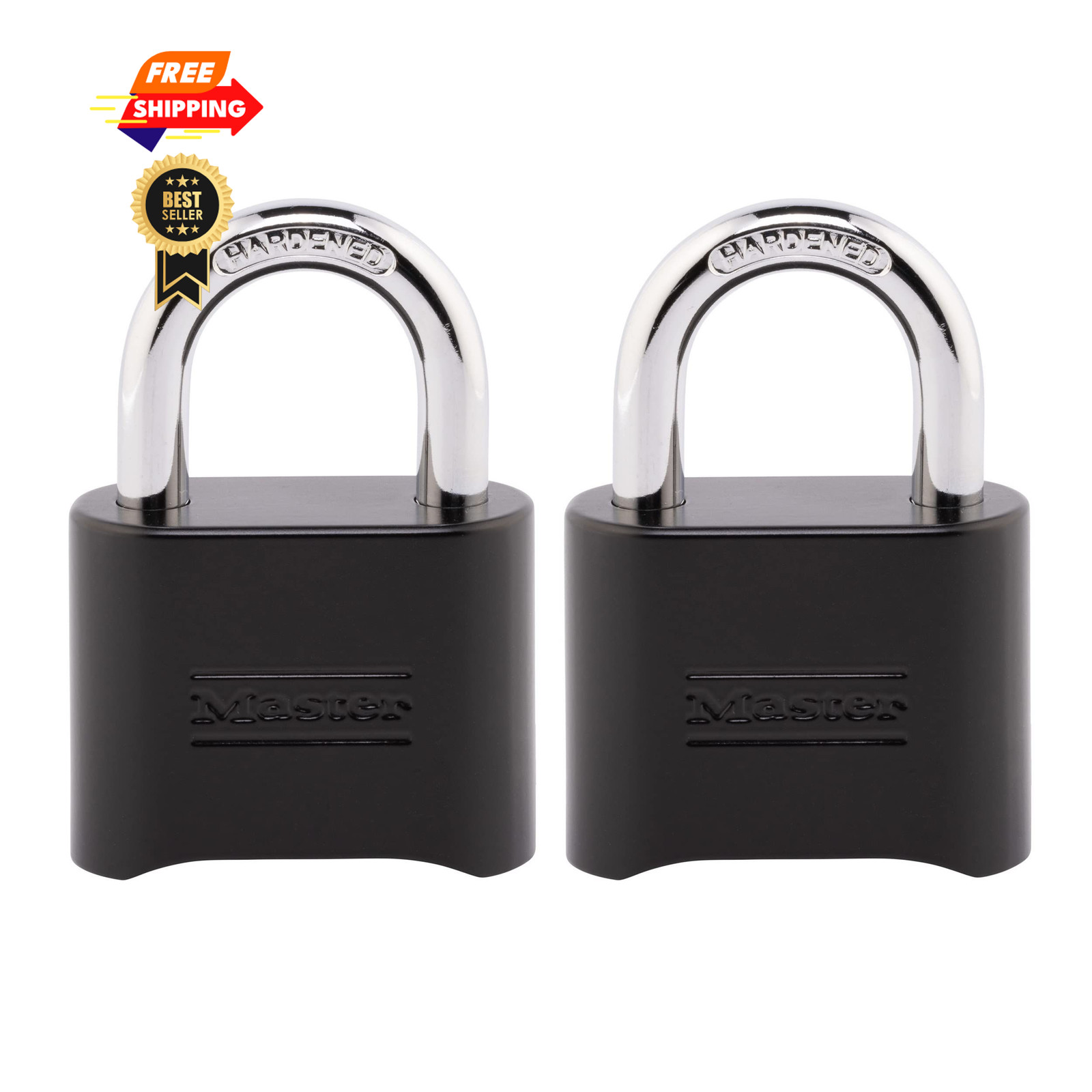 Master Lock Black Combination Padlock, Set Your 2 Count (Pack of 1),