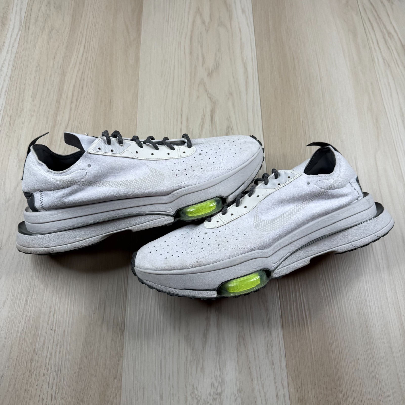 Nike CJ2033-100 Mens Summit White/ Vast Gray Herren Air Zoom-Type Sneakers Sz 15