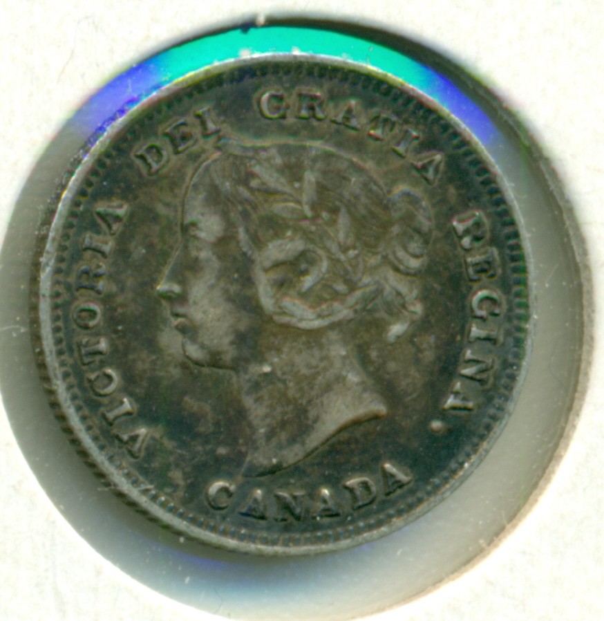 1891 CANADA SILVER FIVE CENTS, VERY FINE-EXTRA FINE, GREAT PRICE!