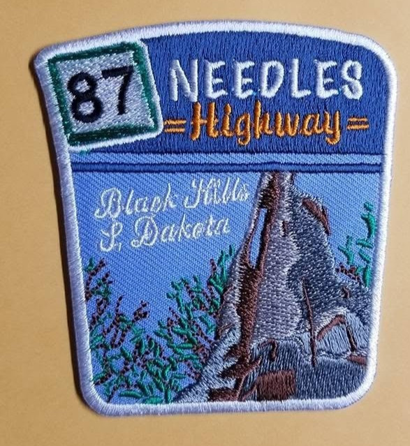 Needles Highway 87 Black Hills South Dakota Embroidered Patch Iron On 3x3.25"