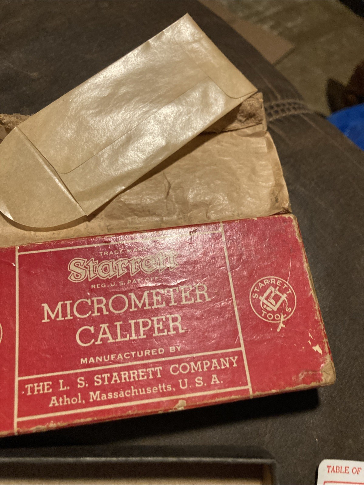 STARRETT 0-1" Outside Micrometer w/ Box & instructions 436-1